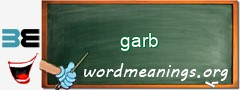 WordMeaning blackboard for garb